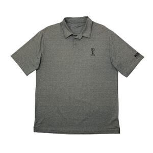 Black Clover Polo Shirt Mens L Grey Heather Performance Maverick Golf Course